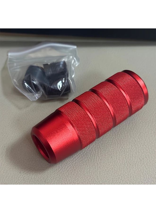MS Red Aluminum Alloy Anti Slip Automatic Car Shift Knob Handle - Image 5